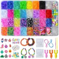 Maleta De Elasticos Para Fazer Pulseiras 4400 Única C/manual