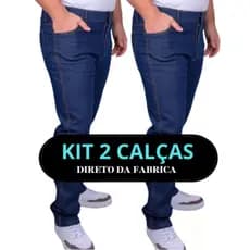 Kit 2 Calça Jeans Masculina Premium  com Elastano para Trabalho Plus Size