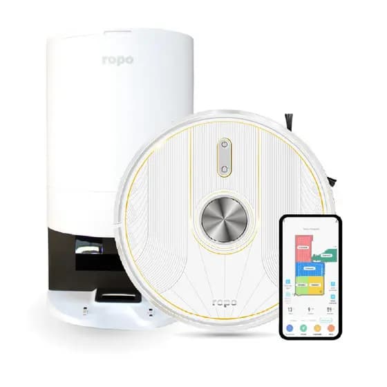Robô Aspirador Ropo Glass 5 Pro Branco 110V