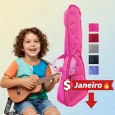 Capa De Ukulele Concert Básica Várias Cores