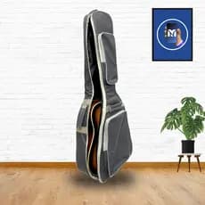 Capa De Violão Cinza Folk Acolchoada Modelo Luxo Case Bag