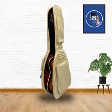 Capa De Violão Folk Bege Acolchoada Modelo Luxo Bag
