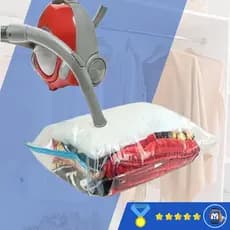 Saco Organizador a Vácuo para Mala de Viagem e Guarda Roupa Reutilizável