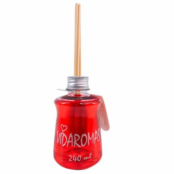 Difusor De Varetas Aromatizador De Ambientes Vidaromas 240ml MORANGO COM CHAMPAGNE