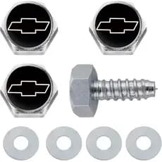 KIT 4 PARAFUSO PARA PLACA GM SIMPOLO PRETO UNIVERSAL