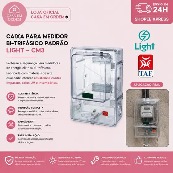 Caixa Para Medidor Bi-Trifásico Padrão Light - Cm3