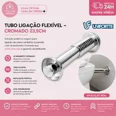 Tubo De Ligação Ajustável Vaso Sanitário Flexível Prata (Cromado)