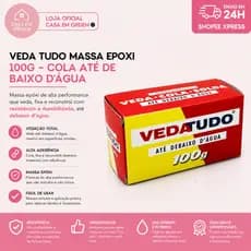 Veda tudo massa epoxi 100g - cola Até De Baixo Dágua
