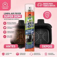 Spray Limpa Air Fryer 250ml Limpeza Profunda Brilho Imediato Dissolve Gordura Uso Dário Preserva