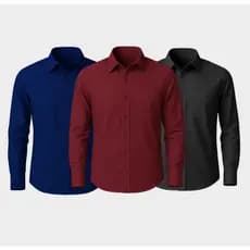 Kit 3 Camisa Social Masculina Manga Longa Blusa Social Microleve Camiseta Social Não Amassa Passa Fácil