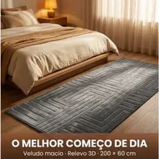 Tapete De Cozinha Peludo Passadeira Quarto Premium 2 Metros