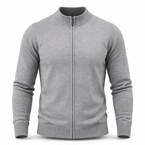 Sueter Masculino Listrado Com Ziper Blusa de Frio Tricô Confortável