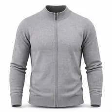 Sueter Masculino Listrado Com Ziper Blusa de Frio Tricô Confortável