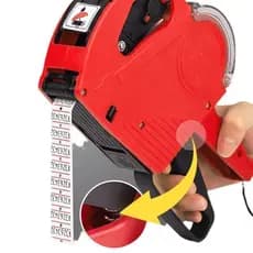 Etiquetadora Manual Rotuladora de Preço 8 Dígitos + Etiquetas + Refil de Tinta