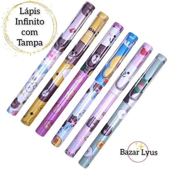Lápis Infinito Kawai com Tampa