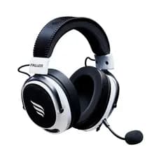 Headset Fone Gamer Fallen Morcego Pro Bluetooth e Wireless 2.4ghz 7.1 Branco e Preto