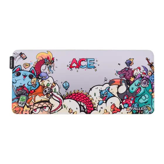 Mousepad Gamer Fallen Ace Led Rgb Speed++ 90x40cm Estendido Com Desenho Estampando