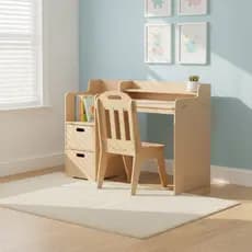 Escrivaninha Infantil Mesinha para Quarto 1 cadeira MDF