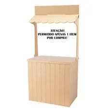 Mesa Banca para Festa desmontável MDF Frisada Pegue e Monte