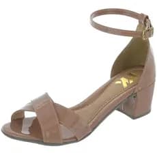 Sandália Feminino MK Shoes Verniz Antiderrapante Tira Ajustável Salto Grosso Salto 4.5cm Social