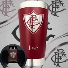 Copo Do Fluminense Personalizado A Laser Com Seu Nome