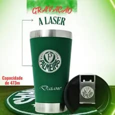 Copo Personalizado arvores Palmeiras Térmico C/tampa E Abridor 473ml