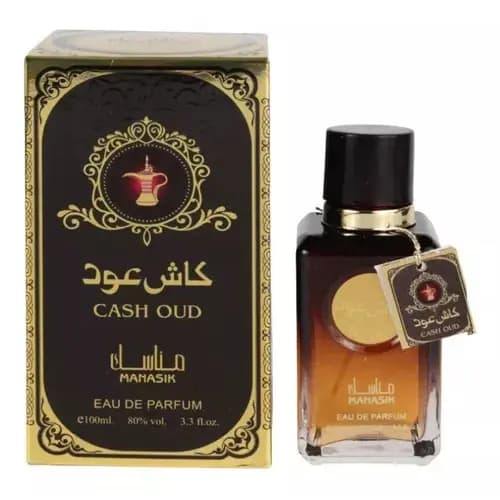 Perfume Arabe Original Manasik Cash Oud 100ml Selo Adipec