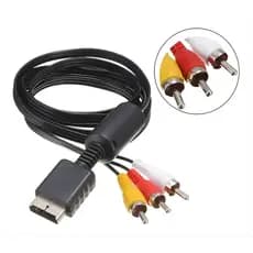 Cabo De Áudio E Vídeo Compatível P/ PS1/PS2/PS3 1,50m RCA