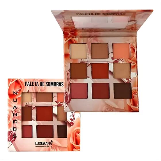 Paleta de Sombras Maquiagem Nude Ludurana Nuances B00006