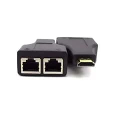 Extensor De Hdmi Via Cabo De Rede Rj45 2 Unidades Knup Cor Preto