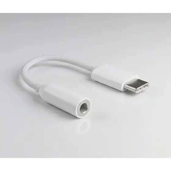 Cabo Adaptador Tipo C Usb-c Para Fone Ouvido P2 P3 3.5mm Branco