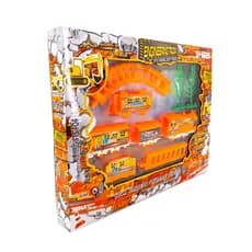 Trem Trenzinho Pista Locomotiva Vagões Elétrico Brinquedo Infantil 15 Peças