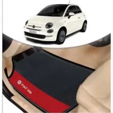 Tapete Borracha Automotivo Fiat 500 Lado Vermelho 4 Pçs