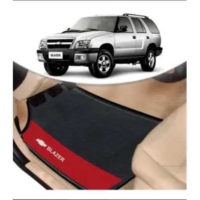 Tapete Borracha Automotivo Gm Blazer Lado Vermelho 4 Pçs