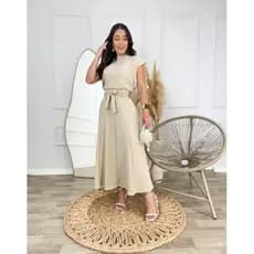 Conjunto feminino saia e blusa Midi elegante casual e social
