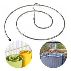 Kit 2 Varal Espiral Inox Secagem Fácil Cabide Redondo Lençol