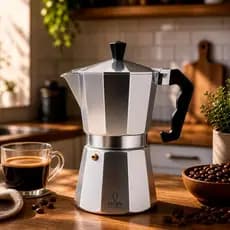 Cafeteira Italiana Moka Premium 6 Xícaras De  Alumínio