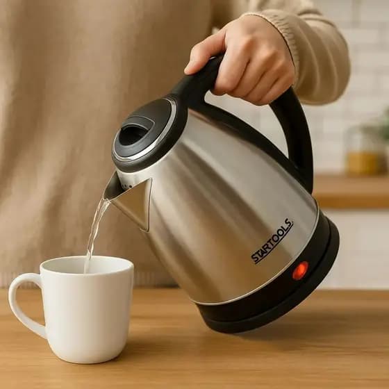 Chaleira Elétrica Jarra 1.8L Café Chá Inox 220v