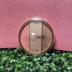 Trio blush contorno e iluminador multi face VIVAI