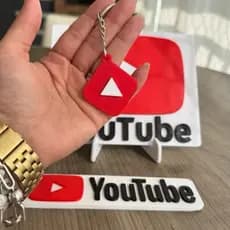 Placa YOUTUBE | chaveiro NFC | Logo YouTube