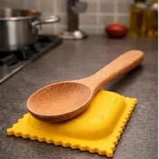 Porta Colher Ravioli 3D | Suporte Descanso de Colher Criativo | Utensílio Cozinha Moderno e Decorativo