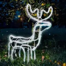 Armação Rena Led Macho Média Natal Casa Jardim Luz Pisca 220v