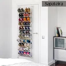 Sapateira Vertical de Parede e Porta - 36 Pares - Branca ou Preta