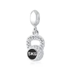 Berloque Academia Kettlebell em Prata 925 Legítima