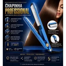 Chapinha Nano Titanium Azul - Aquecimento Rápido e Design Ergonômico