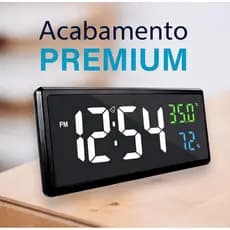 Relógio Digital de Mesa com Tela LED Grande e Fácil de Ler
