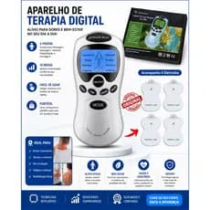 Aparelho de Fisioterapia Portátil Cinza - Alívio de Dor, Recuperação Muscular e Relaxamento
