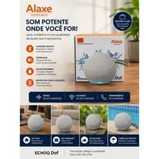 Alaxe Echo Dot 5ª Geração Caixa de Som - Som de Alta Qualidade, LEDs Vibrantes, Bluetooth 5.0
