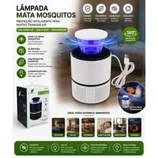 Armadilha Led Portátil Mata Mosquito Mosca Pernilongo Muriçoca - Silencioso e Portátil