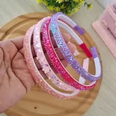 Arco Infantil Branco com Brilho, Strass e Pérolas, Tiara Luxo para Meninas, Arco Delicado para Festa, Adulto e infantil.